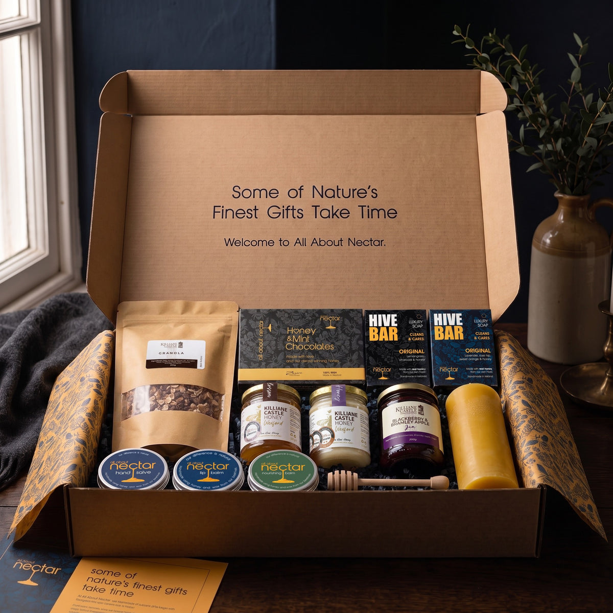 The Grand hamper unwrapped, showing all twelve products